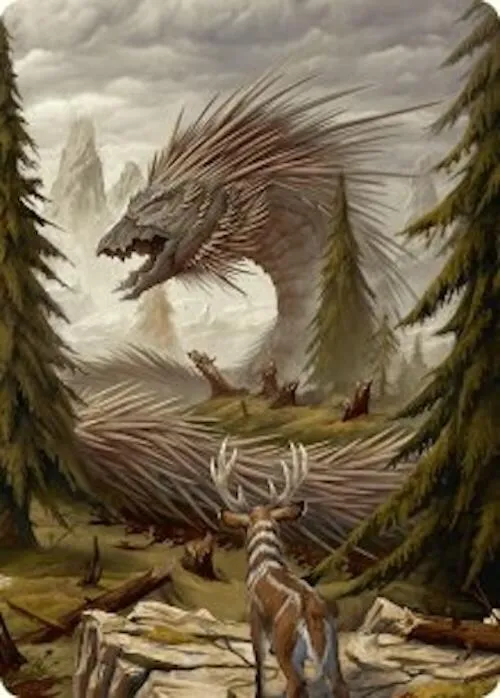 Quilled Greatwurm Art Card