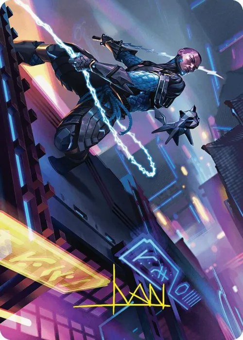 Kaito, Cunning Infiltrator Art Card - Gold Stamped Signature