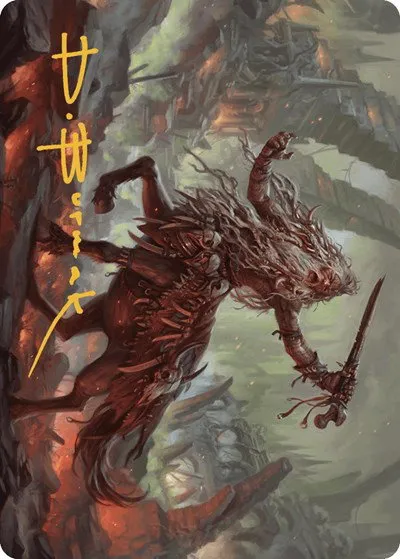 Yarus, Roar of the Old Gods Art Card - Gold Stamped Signature