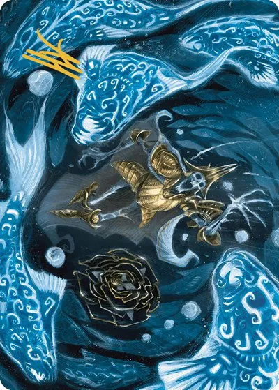 Eaten by Piranhas Art Card - Gold Stamped Signature