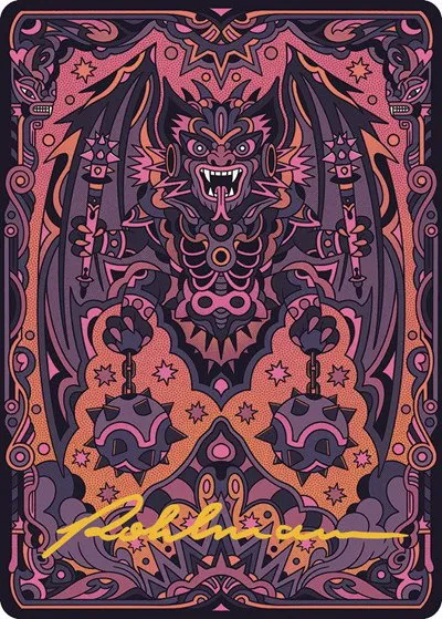 Bloodletter of Aclazotz Art Card - Gold Stamped Signature