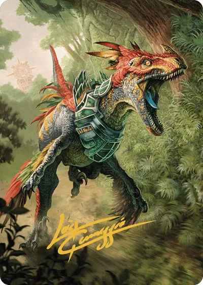 Dinosaur Token Art Card - Gold Stamped Signature