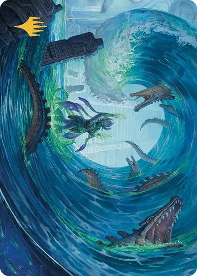 Wave Goodbye Art Card - Gold Stamped Planeswalker Symb