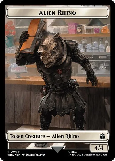 Alien Rhino // Alien Salamander Double-Sided Token - Foil