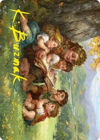 Samwise Gamgee Art Card - 19 81 Gold Stamped Signature