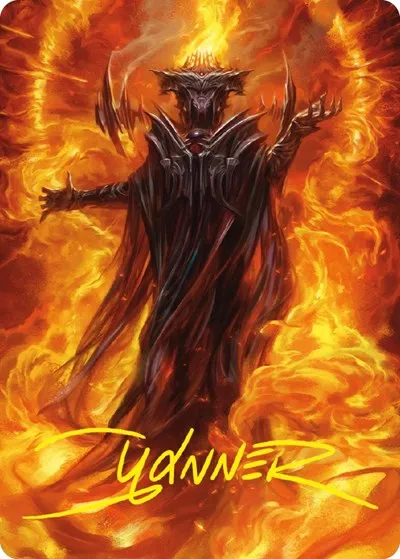 Sauron, the Dark Lord Art Card - Gold Stamped Signature