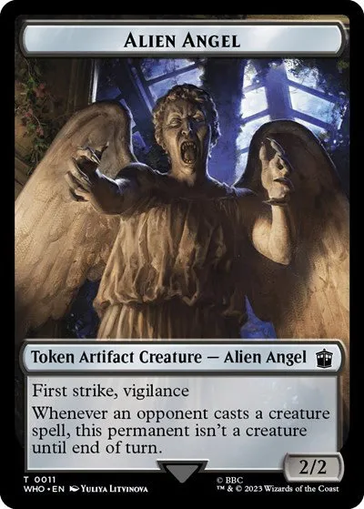 Alien Angel // Dinosaur Double-Sided Token