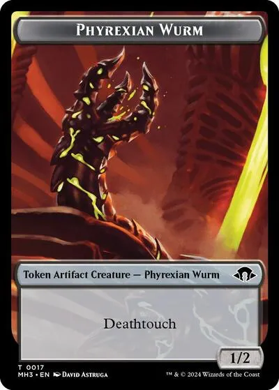 Phyrexian Wurm Token - Normal Phyrexian Wurm Token
