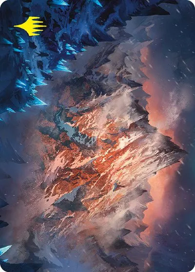 Mountain Art Card - Gold Stamped Signature