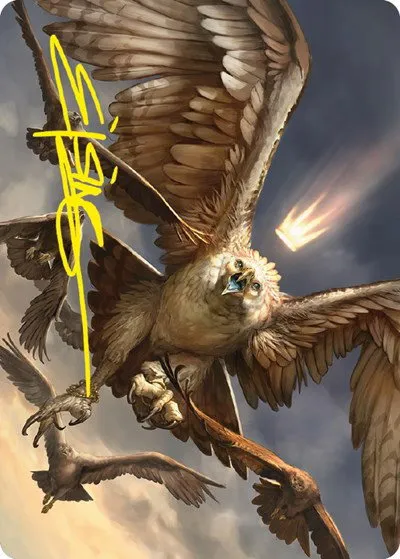 Gwaihir, Greatest of the Eagles Art Card - Gold Stamped Signature