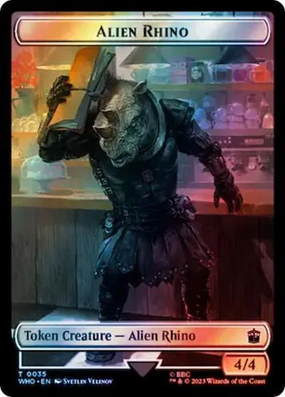 Alien Rhino // Food (0059) Double-Sided Token