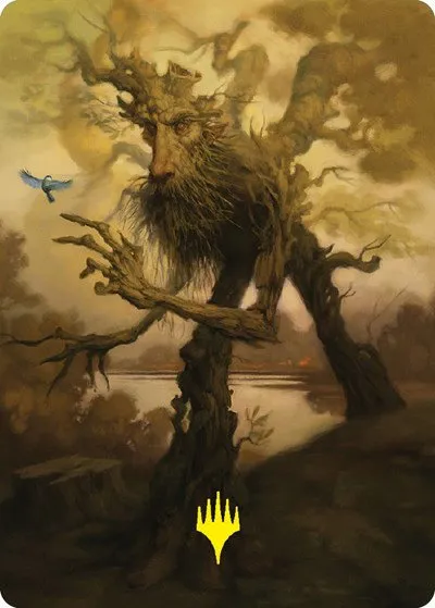 Treefolk Token Art Card - Gold Stamped Signature