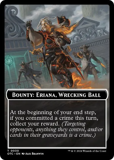 Bounty: Eriana, Wrecking Ball // Bounty Rules Double-Sided Token - Normal Bounty Eriana Wrecking 