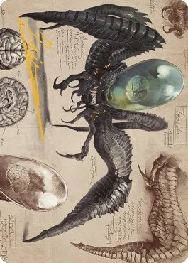 Psychosis Crawler Art Card - Gold Stamped Signature