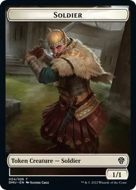 Soldier // Knight Double-Sided Token - Foil Soldier Knight Double Sid