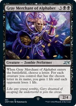 Gray Merchant of Alphabet - Foil