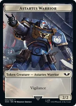 Astartes Warrior (001) // Robot Double-Sided Token - Surge Foil