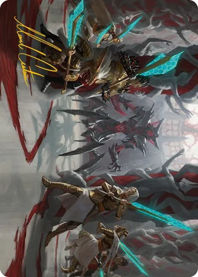 Goldwardens' Gambit Art Card - Gold Stamped Signature