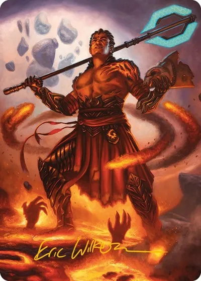Koth, Fire of Resistance Art Card - Gold Stamped Signature