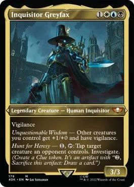 Inquisitor Greyfax (Display Commander) (Surge Foil) - Thick Stock