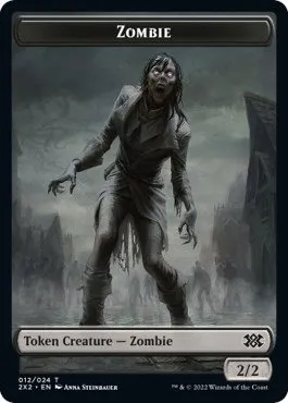 Zombie // Knight Double-Sided Token - Foil