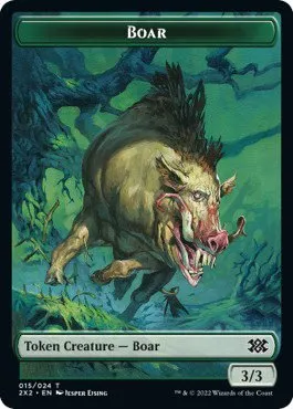 Boar // Soldier Double-Sided Token