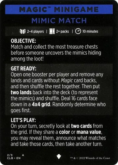 Magic Minigame: Mimic Match - Normal Magic Minigame Mimic Ma