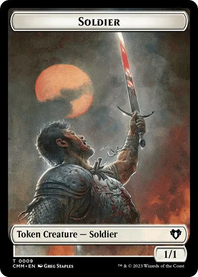 Soldier // Dragon (0020) Double-Sided Token - Foil
