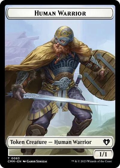 Human Warrior // Zombie Army Double-Sided Token