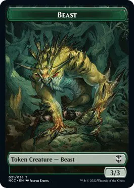 Beast // Saproling Double-Sided Token