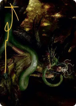 Saryth, the Viper's Fang Art Card - Gold Stamped Signature