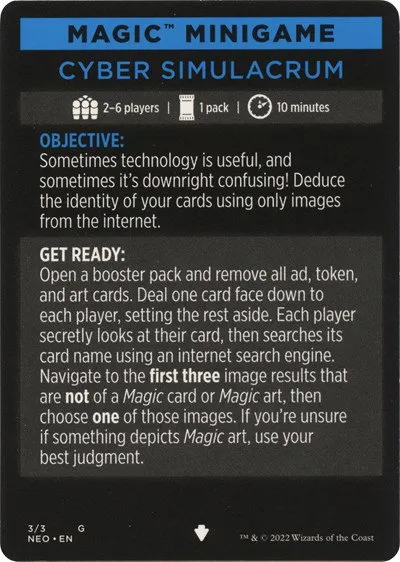 Magic Minigame: Cyber Simulacrum - Normal Magic Minigame Cyber Si