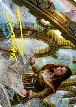 Cartographer's Survey Art Card - Gold Stamped Signature