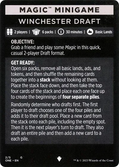 Magic Minigame: Winchester Draft - Normal Magic Minigame Winchest