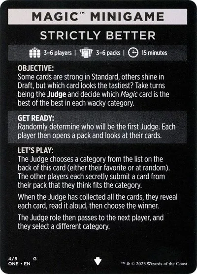 Magic Minigame: Strictly Better - Normal Magic Minigame Strictly