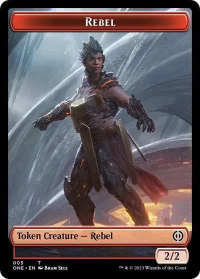 Rebel // Phyrexian Goblin Double-Sided Token - Foil