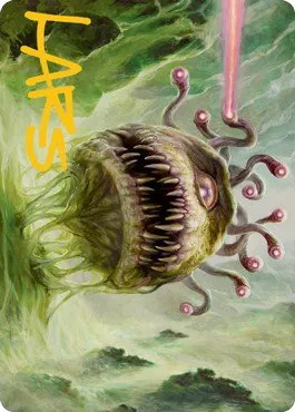 Beholder Art Card - Gold Stamped Signature