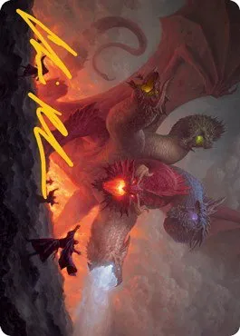 Tiamat Art Card - Gold Stamped Signature