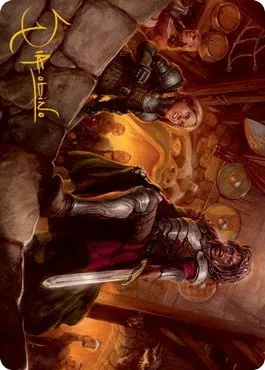 Veteran Dungeoneer Art Card - Gold Stamped Signature