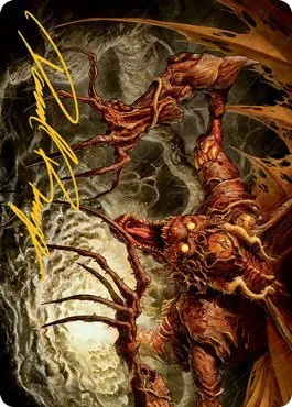 Archfiend of Sorrows Art Card - Gold Stamped Signature