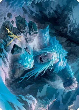 Icehide Troll Art Card - Gold Stamped Signature