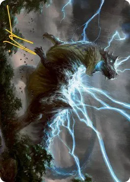 Thrasta, Tempest's Roar Art Card - Gold Stamped Signature
