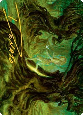 Neverwinter Dryad Art Card - Gold Stamped Signature