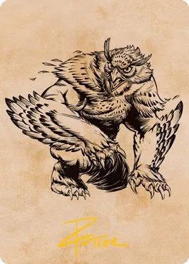 Owlbear (Showcase) Art Card - Gold Stamped Signature