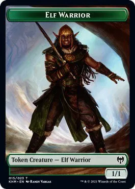 Elf Warrior // Demon Berserker Double-Sided Token