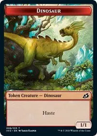 Dinosaur // Human Soldier (004) Double-Sided Token