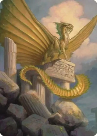Ancient Gold Dragon Art Card