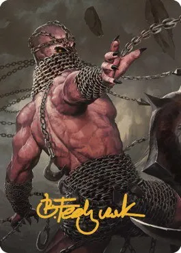 Chain Devil Art Card - Gold Stamped Signature