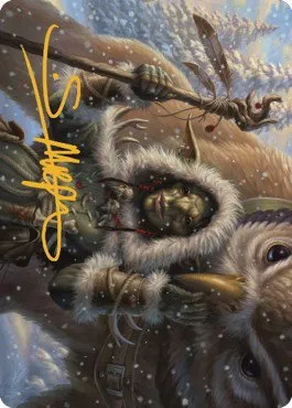 Owlbear Shepherd Art Card - Gold Stamped Signature