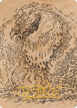 Nemesis Phoenix Art Card - Gold Stamped Signature